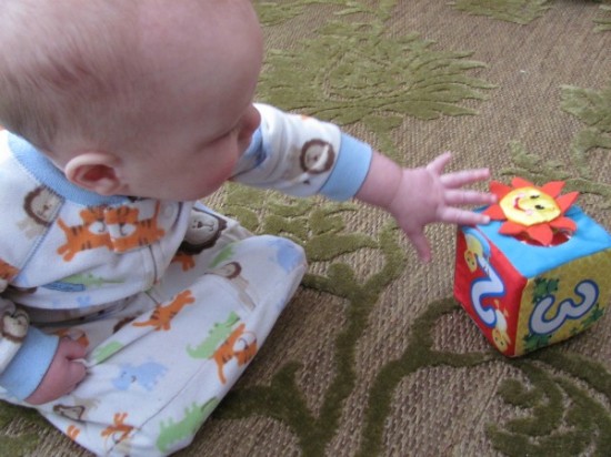 Soft blocks are a safe toy for babies